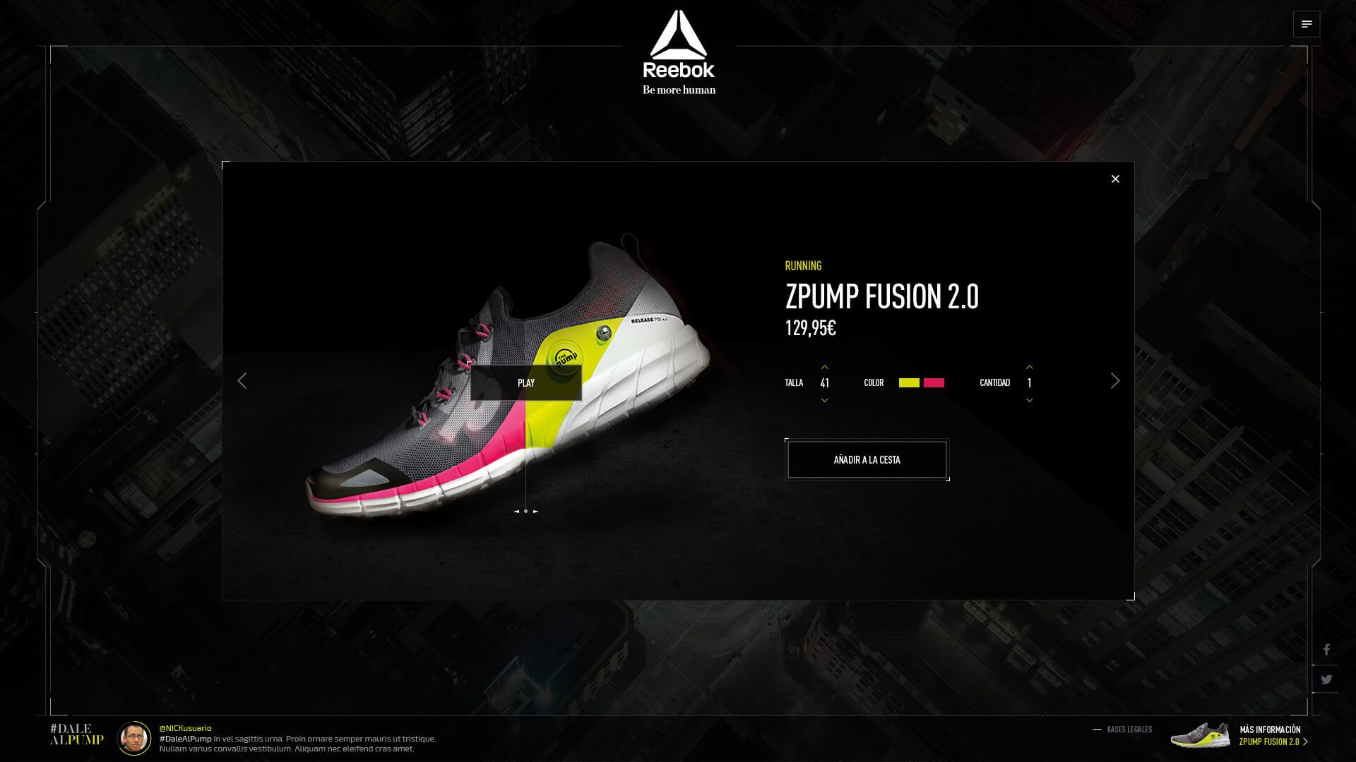 Reebok | Zpump Urban Fit (Producto)